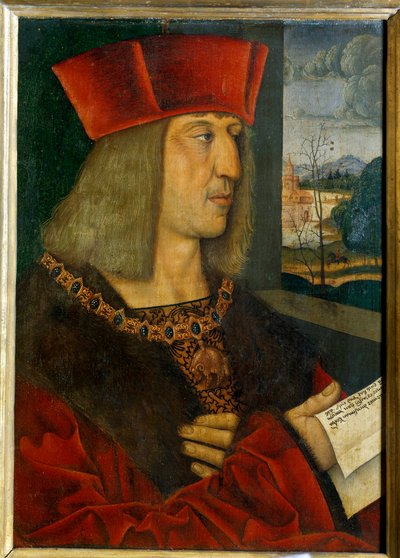 Portret van Keizer Maximiliaan I door Bernhard Strigel