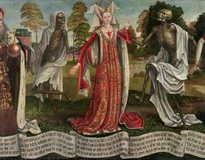 Danse Macabre: Keizerin (detail) door Bernt Notke