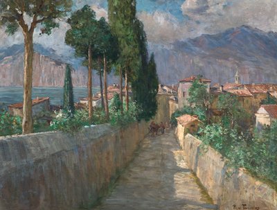 Steegje in Malcesine door Berta von Tarnóczy Sprinzenberg