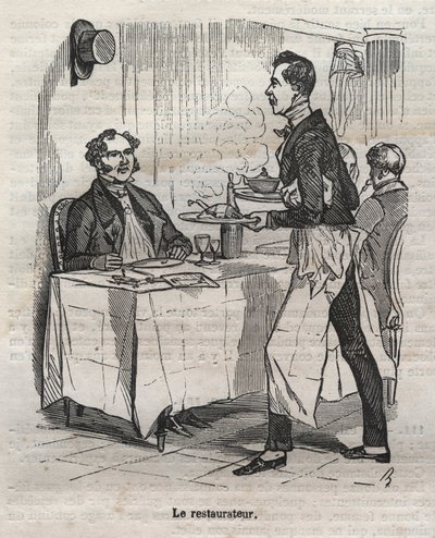 De restaurateur - gravure in 