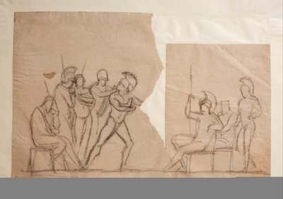 Agamemnons gevecht met Achilles door Bertel Thorvaldsen