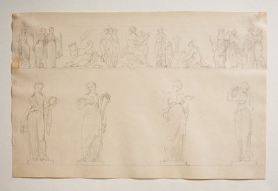 Apollo, de Gratiën en de Muzen door Bertel Thorvaldsen