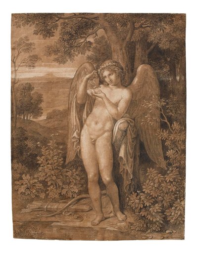Cupido met een vlinder door Bertel Thorvaldsen