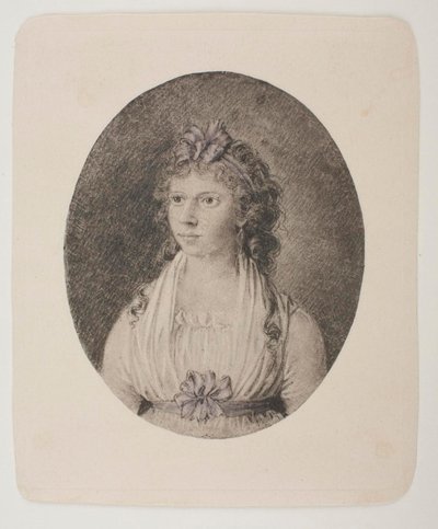 Portret van Maren Schou West, geboren Grønlund door Bertel Thorvaldsen
