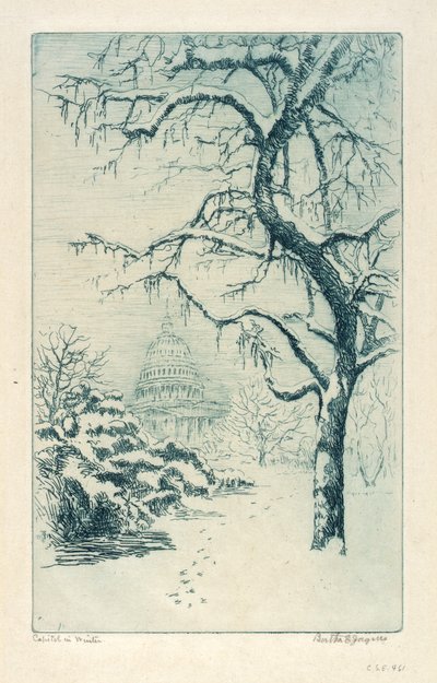 Capitool in de winter door Bertha E. Jaques