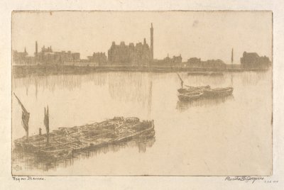 Mist op de Theems door Bertha E. Jaques