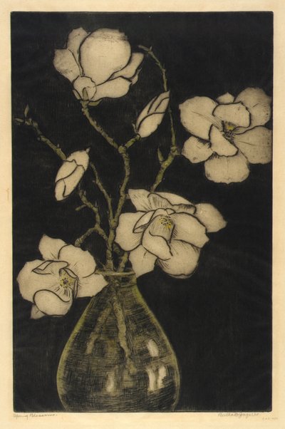 Lentebloesems (Boom Magnolia) door Bertha E. Jaques