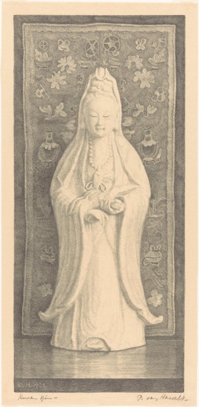 Kwan Yin door Bertha van Hasselt (signed by artist)