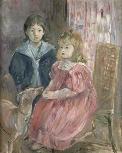 Dubbelportret van Charley en Jeannie Thomas, kinderen van de neef van de kunstenaar, Gabriel Thomas, 1894 door Berthe Morisot
