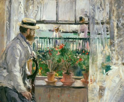 Eugene Manet (1834-92) op het Eiland Wight door Berthe Morisot