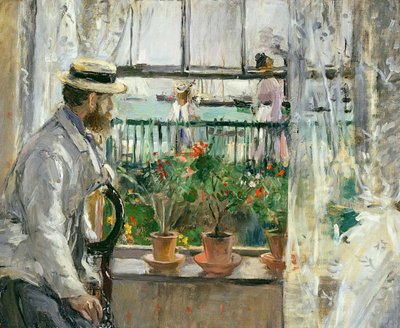 Eugène Manet op het Isle of Wight, 1875 door Berthe Morisot