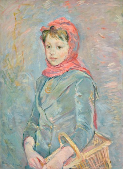 Frans: Fillette portant un panier door Berthe Morisot