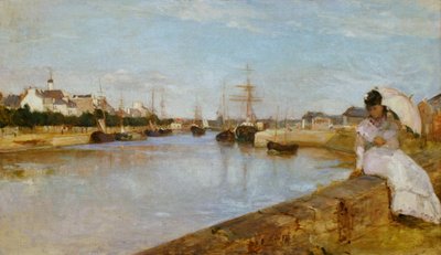 Frans: Vue du petit port de Lorient De haven van Lorient door Berthe Morisot
