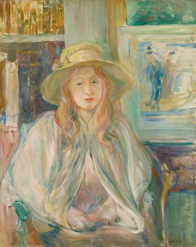 Meisje met een strohoed Fillette au chapeau de paille, 1892 door Berthe Morisot