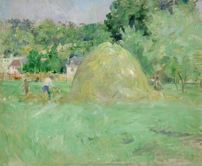 Hooibergen in Bougival door Berthe Morisot