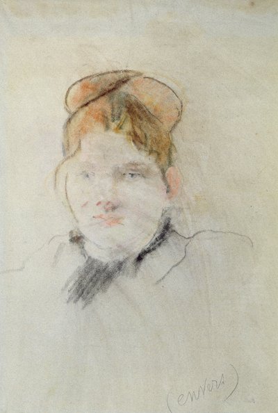 Hoofd van een Vrouw, 1886 door Berthe Morisot