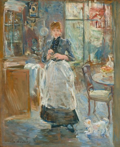 In de eetkamer, 1886 door Berthe Morisot