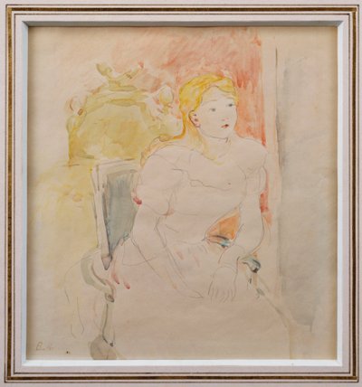Julie Zittend door Berthe Morisot