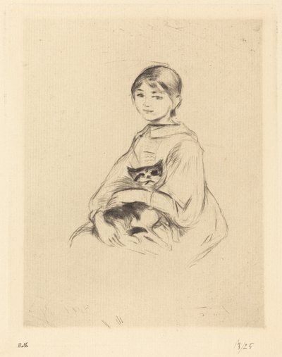 Meisje met Kat door Berthe Morisot