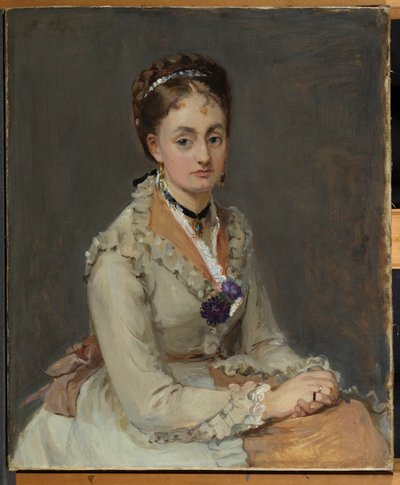 Portret van de zus van de kunstenaar, Mme Edma Pontillon, ca. 1872-75 door Berthe Morisot