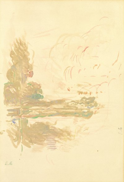 Reflecties in de Seine, 1890 door Berthe Morisot