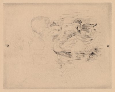 Zwaan en eend, met portretten van Julie door Berthe Morisot