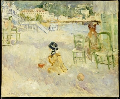 Het strand van Nice, 1882 door Berthe Morisot