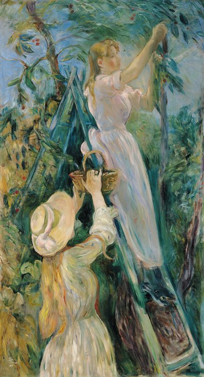 De kersenplukker door Berthe Morisot
