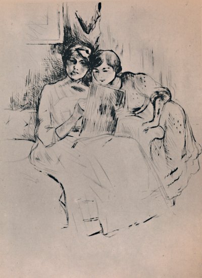 De Tekenles, c.1888-1890, 1946 door Berthe Morisot
