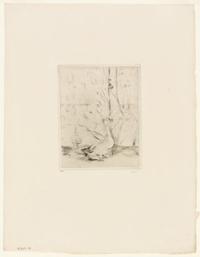 De gans door Berthe Morisot