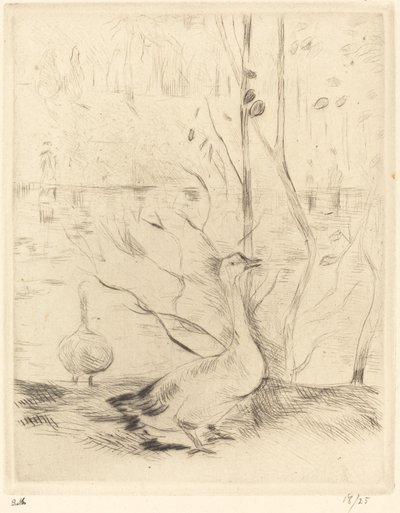 Wandeling in het Bois de Boulogne door Berthe Morisot