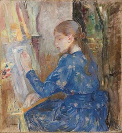 Jong Meisje aan het Schrijven door Berthe Morisot