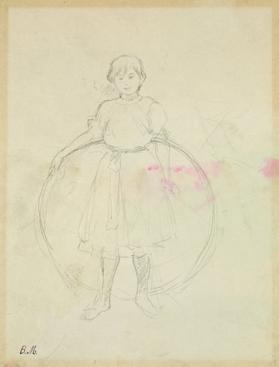 Jong meisje met een hoepel, 1888 door Berthe Morisot