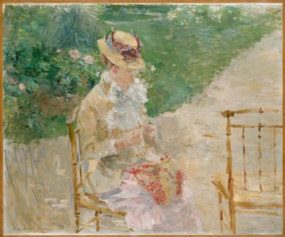 Jonge Vrouw aan het Breien, c.1883 door Berthe Morisot