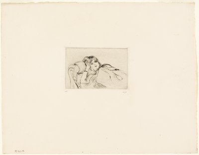 Jonge vrouw in rust door Berthe Morisot