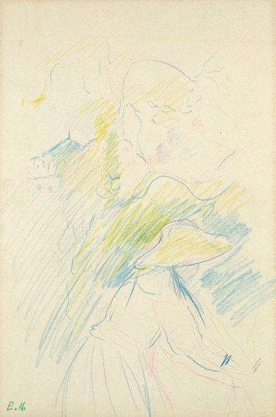 Jong Meisje in de Tuin, 1888 door Berthe Morisot