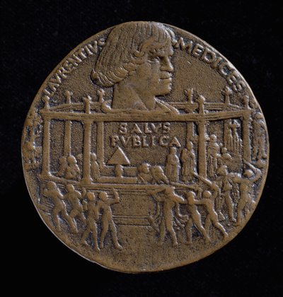 Medaille met het hoofd van Lorenzo De
