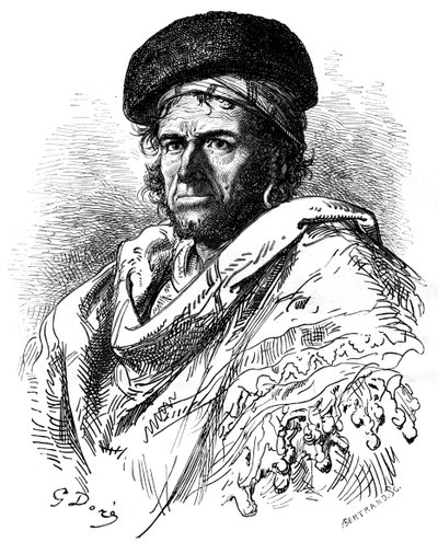 Spaanse zigeuner, midden-eind 19e eeuw door Auguste Bertrand