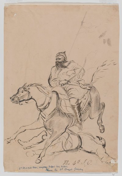 De 4e onregelmatige cavalerie, ca. 1845 door Bethune Donald Grant