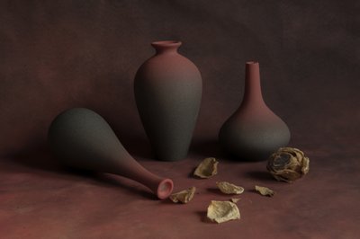 Elegant stilleven van aardewerk door Betty Liu