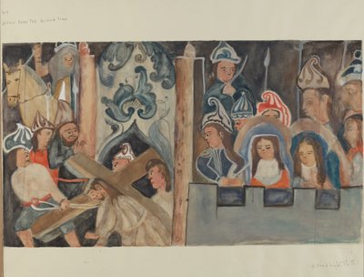 Station van het Kruis nr. 7: Jezus valt voor de tweede keer, ca. 1936 door Beulah Bradleigh