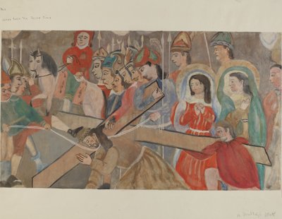Station van het Kruis nr. 9: Jezus valt voor de derde keer, c. 1936 door Beulah Bradleigh