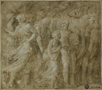 Processie van figuren en ossen door Biagio Pupini