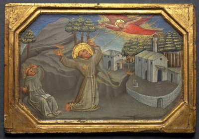 St. Franciscus van Assisi ontvangt de stigmata, ca. 1430 (tempera en goud op hout) door Bicci di Lorenzo