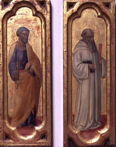 Sint Petrus en Sint Benedictus door Bicci di Lorenzo