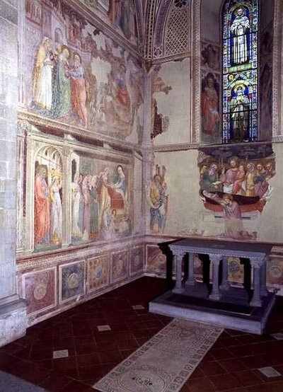 Het leven van de Maagd Maria, fresco cyclus uit een apsiskapel door Bicci di Lorenzo
