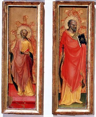 Twee heilige apostelen door Bicci di Lorenzo