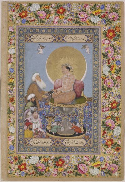 Jahangir Verkiest een Soefi-sjeik boven Koningen, ca. 1618 door Bichitr