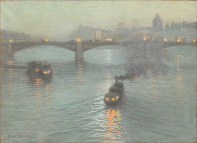 Avond aan de Seine door Birge Harrison