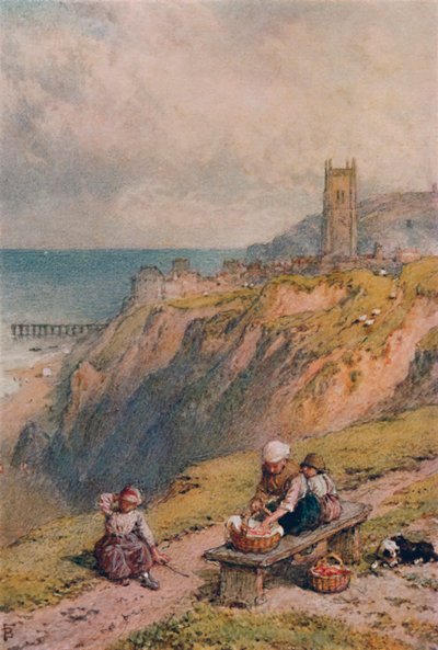 Uitzicht op Cromer, 19e eeuw, 1935 door Birket Foster